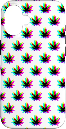 Vista 31 de Funda para iPhone 13 Pro Max Weed Pattern Colorido Psicodélico Marihuana Cannabis Stoner Case