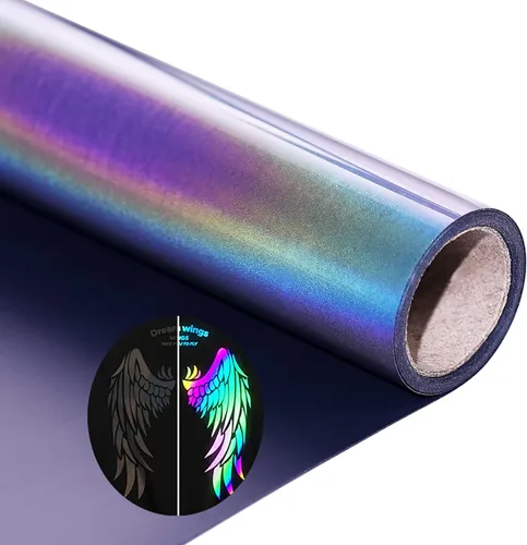 Vista 17 de Rollos de vinilo de transferencia de calor con purpurina negra, vinilo HTV de hierro negro de 12 pulgadas x 5 pies, vinilo para planchar para Negro