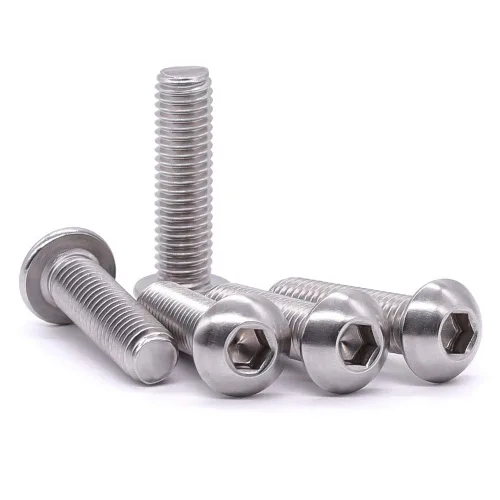 Vista 15 de Tornillos de cabeza de enchufe de 3/8-16 x 1 botón, acero inoxidable 304 18-8, rosca completa, rosca gruesa UNC, accionamiento hexagonal Allen, 5