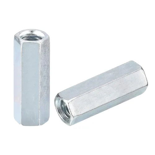 Vista 24 de uxcell Tuercas de acoplamiento M5x8x12mm - Acoplador de varilla roscada hexagonal de acero al carbono galvanizado para muebles, electrónico