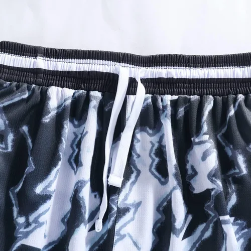 Vista 6 de Flyingyan Pantalones cortos deportivos de baloncesto para hombre con bolsillos con cremallera, pantalones cortos de malla para entrenamiento
