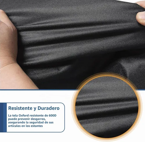Vista 5 de Cubierta de Estante de Almacenamiento, Para Exteriores Extra Resistente 600D 30''An x 14''Pr x 62''Al, Cubiertas de Estante Impermeables y a Prueba