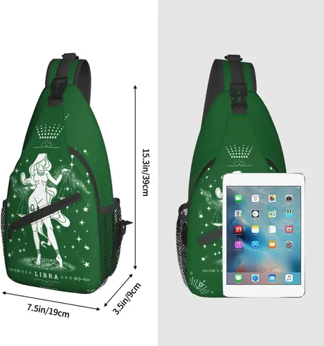 Vista 3 de Regalos del zodiaco para mujer, bolsa de pecho con correa del zodiaco, bolsas del zodiaco para mujer, bolsas cruzadas del zodiaco, bolsas cruzadas