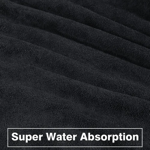 Vista 4 de Tirrinia Toalla cambiadora de poncho de surf con capucha, traje de neopreno de microfibra de secado rápido para surf, playa, natación, piscina