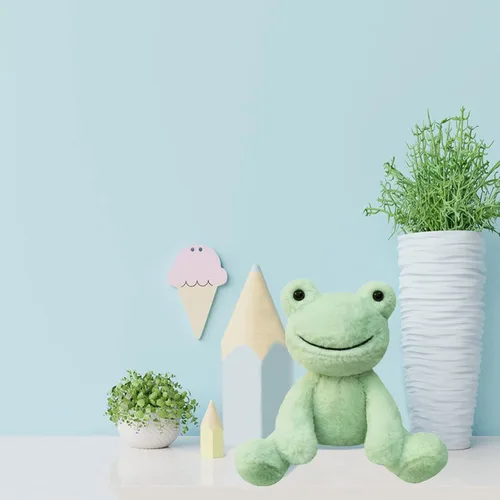 Vista 6 de Juguete de peluche de rana de peluche verde, juguete suave para niños y niñas, regalos para niños o novia, 8.5 pulgadas