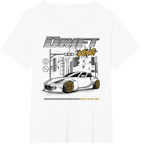 Vista 66 de Z34 370 Fairlady Z - Camiseta gráfica de cuerpo ancho, Negro, S