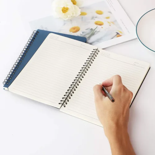 Vista 8 de EUSOAR - Cuaderno rayado A5 con espiral, para escritura, viajes, notas, diario, bocetos, para estudiantes, oficina, negocios, tapa de 3