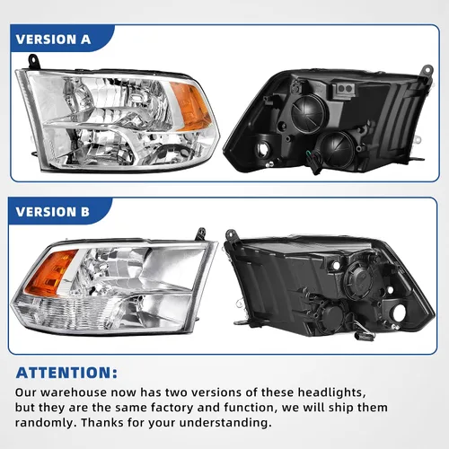 Vista 5 de oEdRo Ensamble de faros compatible con Dodge Ram 1500 2009-2018/Dodge Ram 2500 3500 2010-2018/Ram 1500 Classic 2019-2022 Carcasa de faro cromada