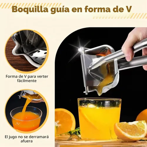 Vista 4 de Exprimidor manual de acero inoxidable, exprimidor de jugo de naranja, exprimidor de limón de acero inoxidable, exprimidor de jugo de naranja
