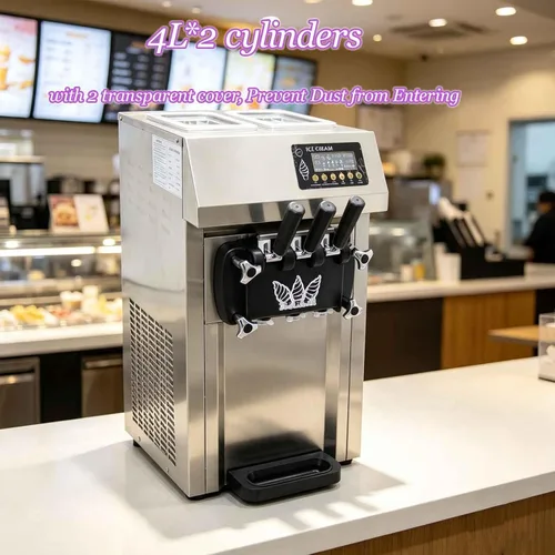 Vista 4 de máquina suave comercial del servicio 110V, máquina del helado
