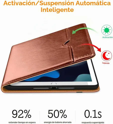 Vista 7 de DTTO Funda para iPad de 9ª/8ª/7ª generación de 10.2 pulgadas 2021/2020/2019, funda folio de negocios de cuero premium con soporte y soporte