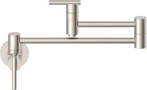 Vista 13 de Gerber Parma - Grifo de llenado de ollas para montaje en pared, para estufa de cocina con boquilla articulada de 22 pulgadas, válvulas de cierre