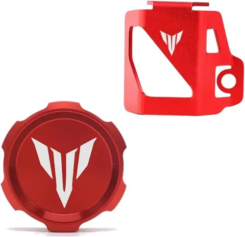 Vista 20 de LeosHi Compatible with MT07 MT09 MT03 MT10 MT25 MT 07 09 10 FZ07 FZ09 Motorcycle Rear Tank Cover Guard Protection Brake Fluid Reservoir Cap