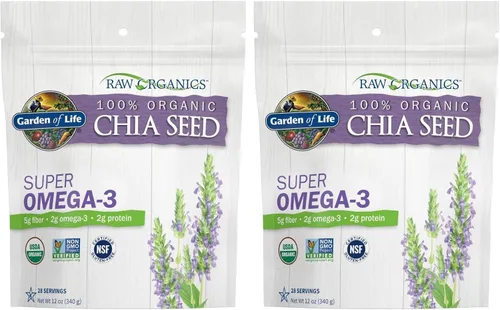 Vista 8 de Garden of Life Raw Organics Semillas de chía 100% orgánicas para batidos y pudín, alimentos de semillas enteras con superalimento Omega 3, 28