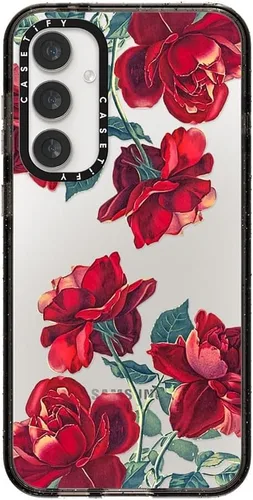 Vista 108 de CASETiFY Funda de impacto para Galaxy S22+ - Adhesivo Aries Moross, color negro transparente