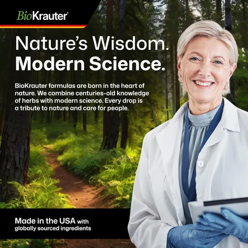 Vista 3 de BIO KRAUTER® Suplementos de perimenopausia y menopausia para mujeres* - Tintura vegana de agripalma de 2 onzas líquidas Suministro de 28 días