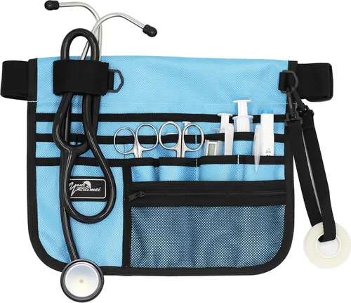 Vista 12 de Cinturón organizador médico, riñonera para enfermera, riñonera para enfermeras para el trabajo, kit práctico para la cintura para enfermeras