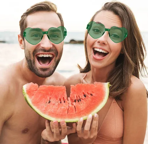 Vista 4 de AEAHALY Gafas de sol con forma de corazón para mujer gafas de sol en forma de corazón Gafas de corazón