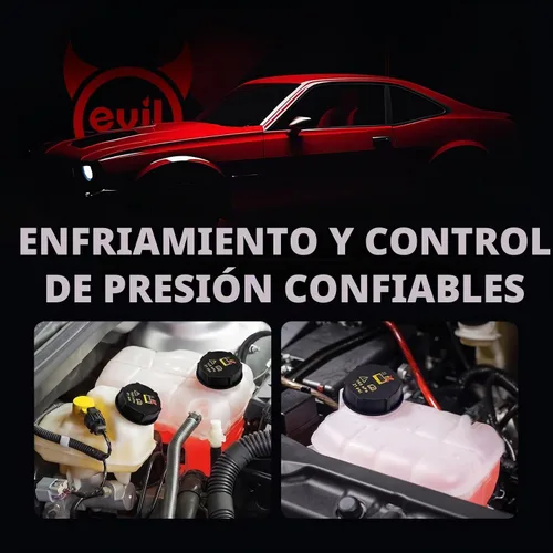 Vista 8 de EVIL ENERGY Tanque de depósito de refrigerante con tapa, compatible con Focus 2012-2018 2013-2016 Escape 2013-2018 C-Max, repuesto para 603-382
