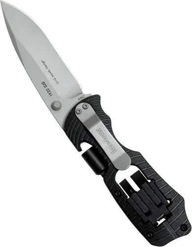 Vista 4 de Kershaw Select Fire (1920); navaja multifunción con hoja de acero inoxidable 8Cr13MoV de 3.4 pulgadas, mango de nailon relleno de vidrio negro