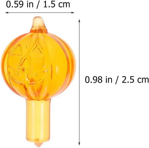 Vista 5 de OSALADI 60 bombillas de calabaza de repuesto para árbol de cerámica de Halloween, bombillas temáticas de Halloween para decorar árboles de fiesta
