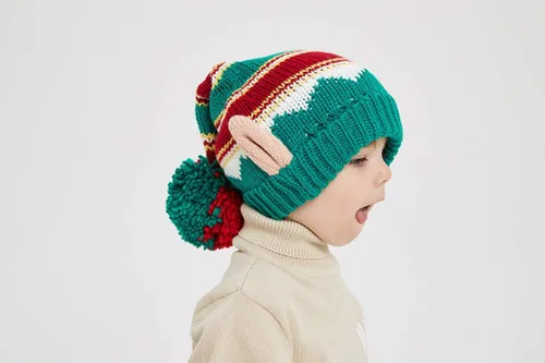 Vista 3 de LMLALML Sombreros de Navidad para mujeres, niños y hombres, elegante, de punto, cálido, divertido gorro para Año Nuevo, fiesta festiva