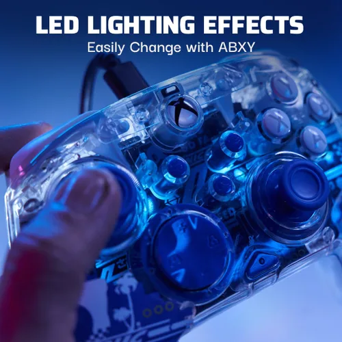 Vista 2 de PDP REALMz Wired Xbox Controller Licensed for Series XS, Xbox One, Windows 1011 PC, LED Lighting Collectible Sonic Superstars, Programmable