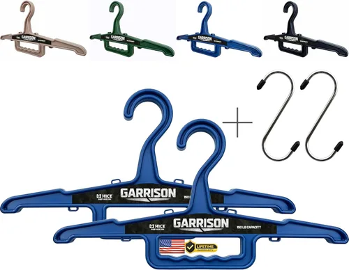 Vista 9 de HICE - Garrison - Percha resistente Percha original resistente para ropa y equipos Capacidad de carga de 150 libras Resina duradera de alto
