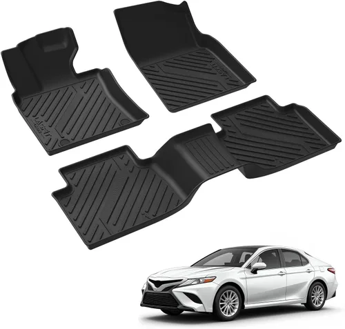 Vista 21 de LASFIT Alfombrillas de suelo para Toyota Tacoma 2024-2026 de doble cabina a gas (solo compatible con manual Tran), forros de suelo de TPE para todo