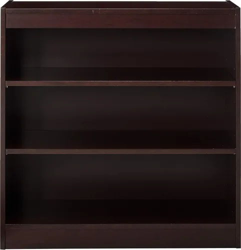 Vista 3 de Lorell Estantería de caoba con panel de 3 estantes, 36" x 12" x 36