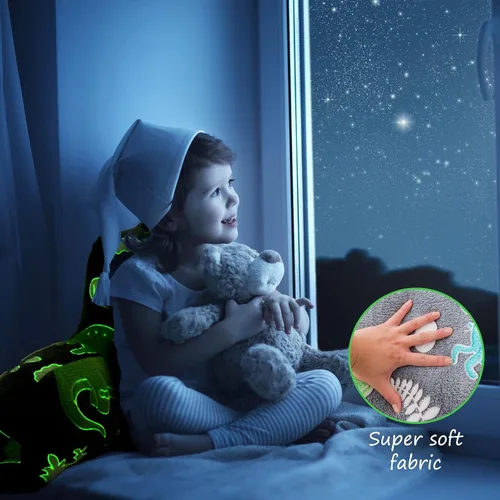 Vista 2 de Aimuan - Almohada de lectura que brilla en la oscuridad, almohada de descanso para la cama en forma de cuña para niños, almohada de respaldo que