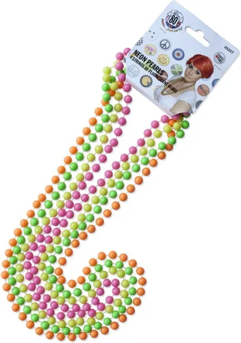 Vista 2 de Smiffy 'sCuentas de la mujer fluorescente 4Strands