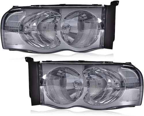 Vista 10 de PIT66 Conjunto de faros delanteros compatible con Dodge Ram 1500 2500 3500 2009-2012 (solo compatible con modelos de faros cuádruples) lente