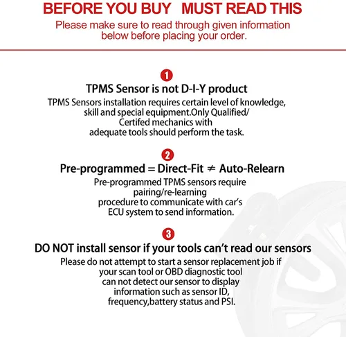 Vista 9 de 13586335 GM Sensor de presión de neumáticos 315MHZ Sensor TPMS programado con EL-50448 TPMS herramienta de reaprendizaje para Buick Cadillac