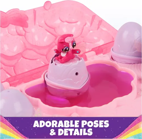 Vista 5 de Hatchimals Alive, Rainbow Splash Cartón de Huevos, 5 Mini Figuras en Huevos de Revelación de Color y 10 Accesorios, Regalos y Rellenos de Media