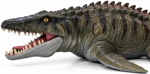 Vista 8 de Figura de acción de Mosasaurus, juguete realista de dinosaurio de mandíbula ancha, monstruo marino Mosasaurus, modelo de animal oceánico de plástico