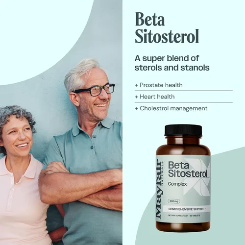 Vista 2 de Complejo beta sitosterol, 500 mg, de origen vegetal, 90 tabletas, suplemento de apoyo integral