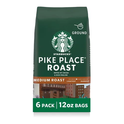 Vista 24 de Starbucks Café Molido, Tueste Medio, Café Caliente o Helado, Mezcla de Desayuno, 18 oz