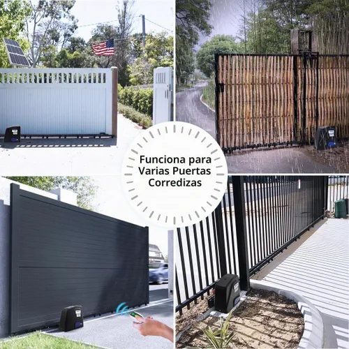 Vista 7 de TOPENS DKR1100ST Abridor de Puerta Corrediza Solar con Transmisión de Cremallera Motor Automático de Puerta para Puertas Deslizantes Pesadas