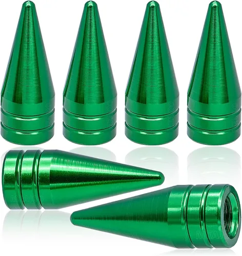 Vista 68 de 4 piezas de tapas de válvula de rueda con forma de punta, válvula de rueda de aleación de aluminio con punta, cubiertas universales de válvula