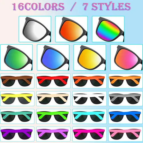 Vista 2 de 64120 PCS Sunglasses Party Favors Bulk,Neon Sunglasses with UV Protection for Adults Kids Boys Girls Pool Beaach