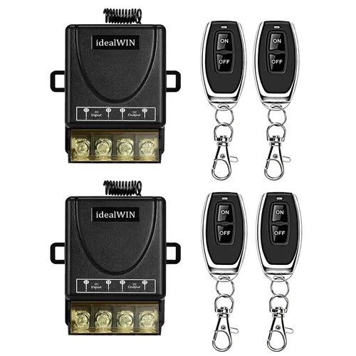 Vista 8 de Interruptor remoto inalámbrico, CC 12-72V 30A, rango de 328 pies