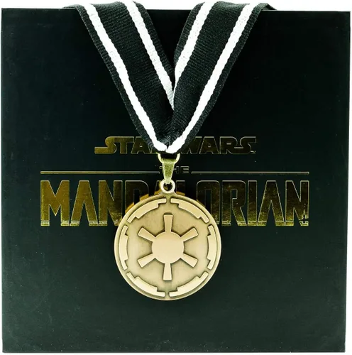 Vista 3 de Star Wars Medalla de la cresta imperial del Imperio Mandaloriano Collar de Star Wars