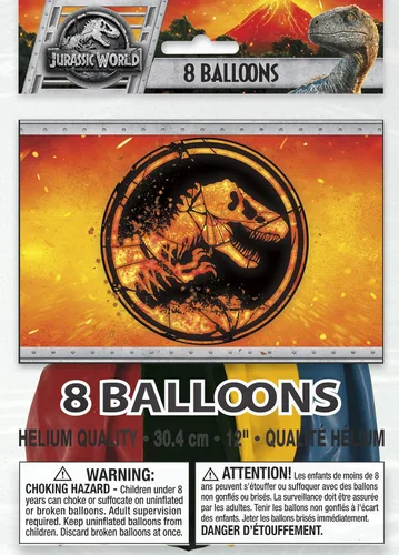 Vista 3 de Jurassic World Fallen Kingdom - Ramo de globos para fiesta de cumpleaños, 10 piezas