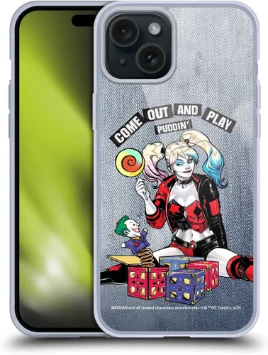 Vista 65 de Head Case Designs Funda de gel suave con licencia oficial de Batman DC Comics Bubblegum Harley Quinn Graphics compatible con Apple iPhone 7