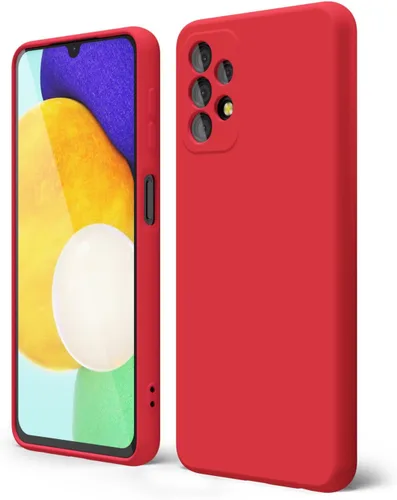 Vista 94 de oakxco Funda para teléfono Samsung Galaxy A12 con agarre de silicona líquida, linda delgada fina suave cubierta de gel de goma TPU lisa para mujeres
