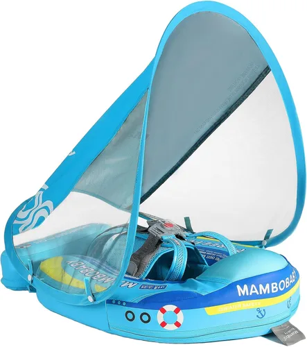 Vista 9 de Mambobaby Flotador con toldo mejorado no inflable para bebé, flotador inteligente de Mambo para natación, flotador de natación para bebé, flotador