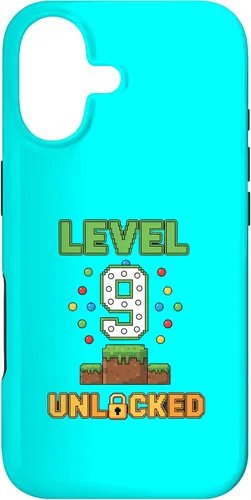 Vista 32 de Birthday Level 9 Unlocked 9th Birthday Gamer Level Up Birthd Case for iPhone 16