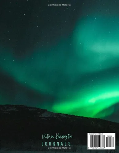 Vista 2 de Swirly Aurora Borealis Notebook For School, Work or Home - 120 Lined Pages - 8.5" x 11