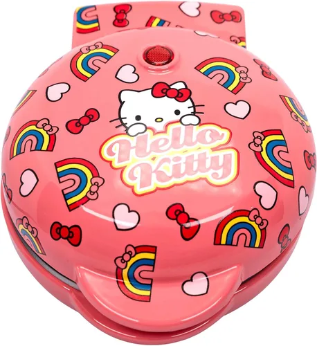 Vista 8 de Uncanny Brands Mini waflera Hello Kitty - Cocina con tu personaje favorito de gatito